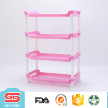 detachable 4 layer plastic kitchen rack for storage sundries